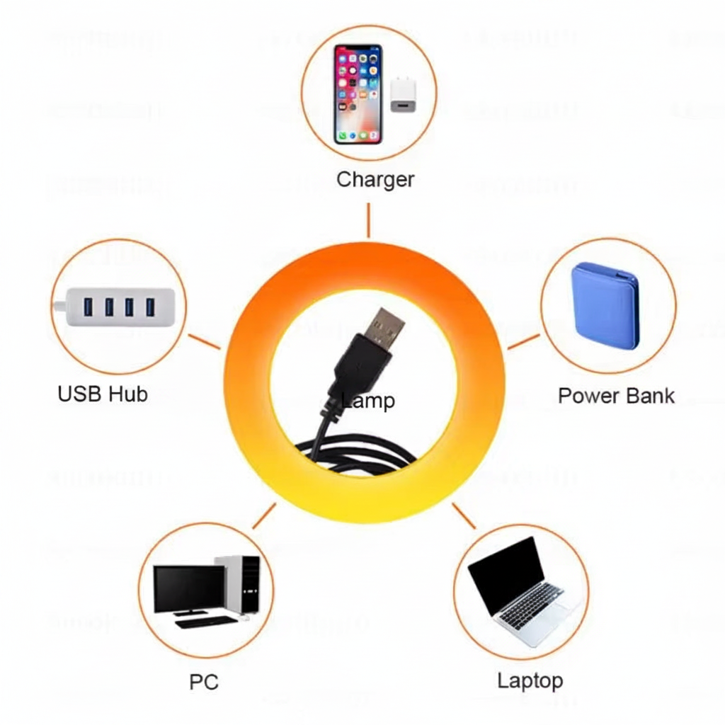 USB Sunset Lamp - Compatibilidad USB